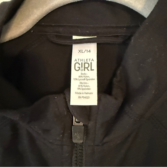 ATHLETA GIRL Black Zip-Up Jacket XXL 16 - Picture 3 of 5